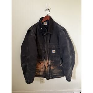 Carhartt Mens Large C003 Loose Fit Firm Duck Insulated Traditional Coat FLAWED